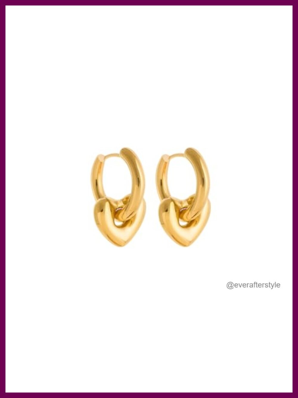 18K Gold Plated Huggie Hoop Earrings Stainless Steel Waterproof Moon Star Heart
